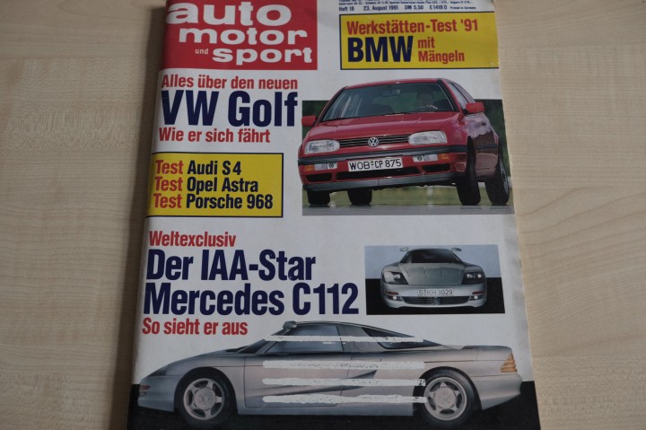 Deckblatt Auto Motor und Sport (18/1991)